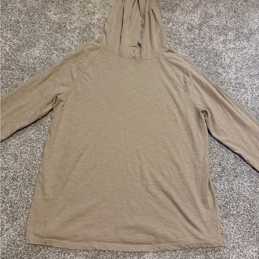 Size M Tan Long Sleeve Hoodie